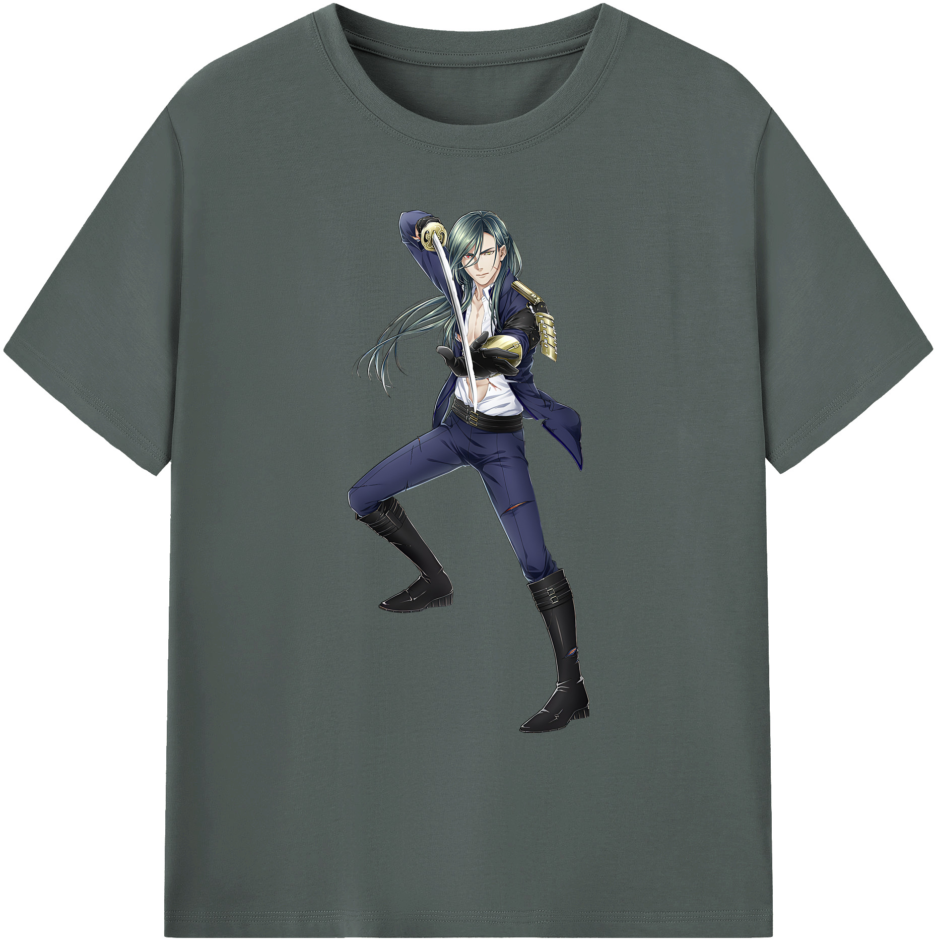 （画像用） 刀剣乱舞 Touken Ranbu 綿100％ メンズ半袖Tシャツ｜肌触りやわらか＆通気性
